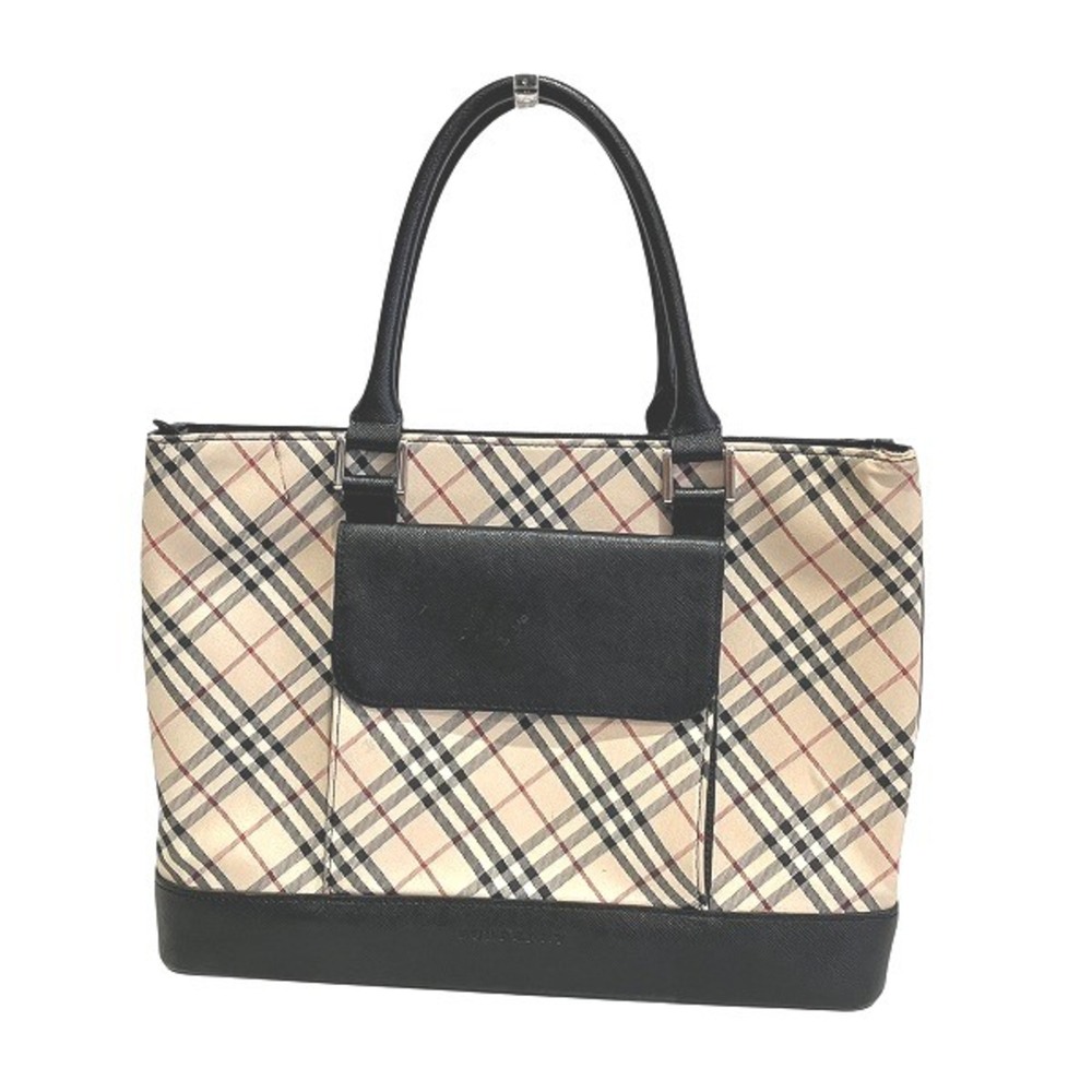 Burberry Nova Check Canvas x Leather Handbag for Women
